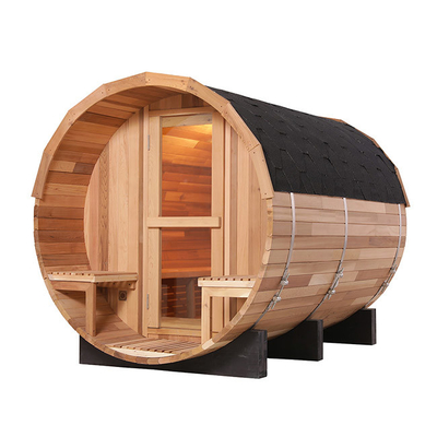 Pièce rouge 180x240cm du Canada Cedar Wood Outdoor Barrel Sauna