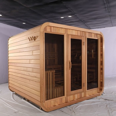 Pièce rouge du Canada Cedar Wooden Cube Steam Sauna pour la personne 8