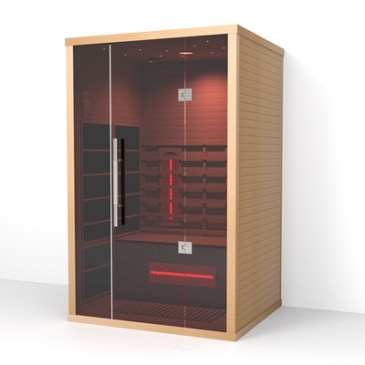 Sauna infrarouge d'intérieur pour 2 personnes de pruche/cèdre rouge pour la maison