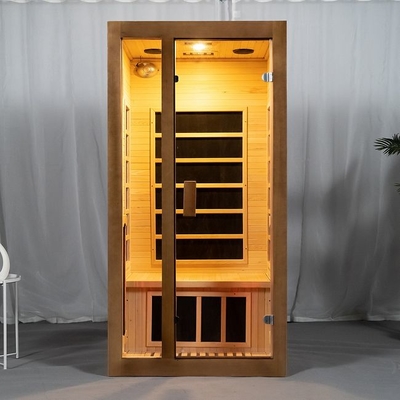 Plein spectre et pièce en bois de sauna de personne de l'appareil de chauffage de panneau de carbone 2 d'intérieur