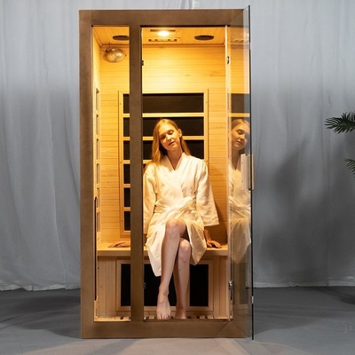 OEM à la maison d'intérieur de taille de personne du sauna 2 de spectre en bois de cigûe plein acceptable