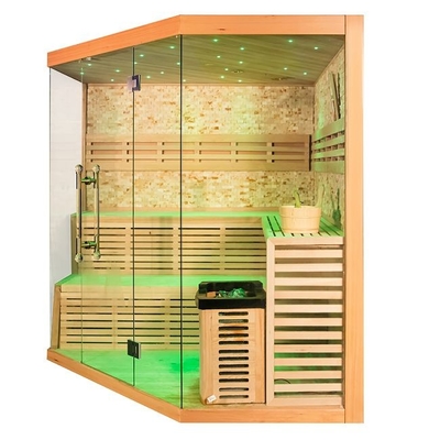 pièce de sauna de vapeur en bois de Heater Indoor Use Red Cedar du fourneau 6000W pour la personne 6