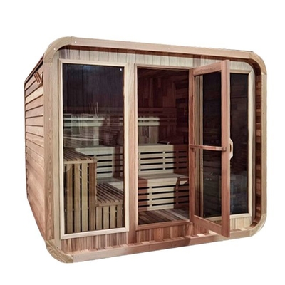 Salle de sauna extérieure sèche en cèdre pour la santé et la détente 15 ~ 90 ° C Température d'assemblage nécessaire