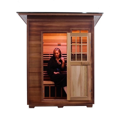 ODM extérieur rouge canadien de sauna de Cedar Carbon Heater Far Infrared en bois solide