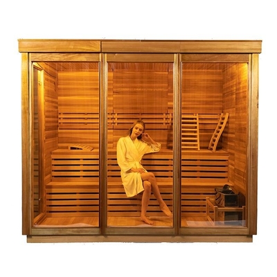 Sauna sec extérieur en bois d'OEM et d'ODM avec le fourneau 9KW électrique