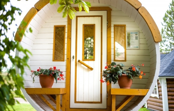 Pièce finlandaise extérieure sèche de Cedar Garden Wood Barrel Sauna traditionnelle