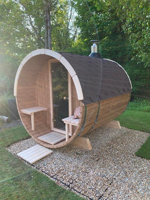 2 - 8 avec en bois de sauna de baril de capacité de personnes/sans option de porche