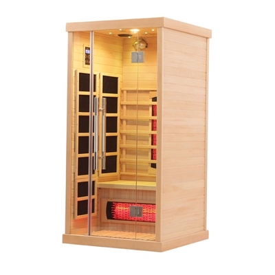 Sauna infrarouge lointain 0°C - chaîne de verre trempé transparent de la température de fonctionnement 65°C