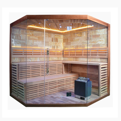 Pruche de luxe/salle intérieure en bois de sauna à vapeur de cèdre rouge pour 6 personnes