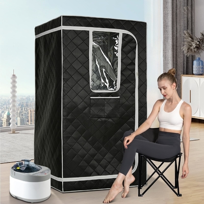Sauna à vapeur portable pleine taille avec contrôle du temps 0 - 99 minutes et fenêtres transparentes