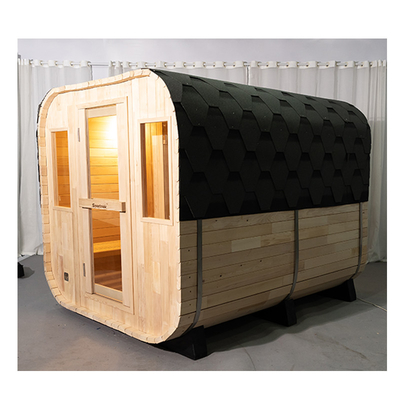 Sauna à sec extérieur sur mesure pour 5 à 6 personnes 220V en bois d'ortie 8 mm en verre trempé