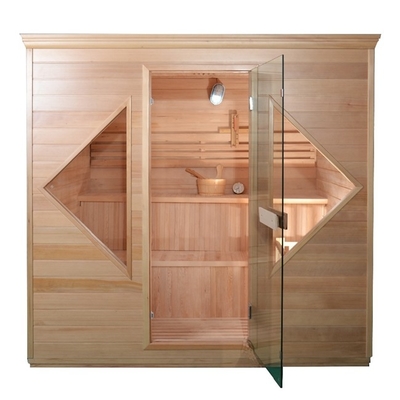 Séquoia en bois Cedar Home Steam Sauna Room de poignée de porte avec lire la lumière