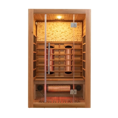 Personnes rouges de Cedar Home Sauna Traditional Two de plein spectre