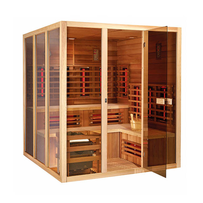 Canadien humide d'intérieur Cedar Steam And Infrared Sauna rouge de sauna de ménage