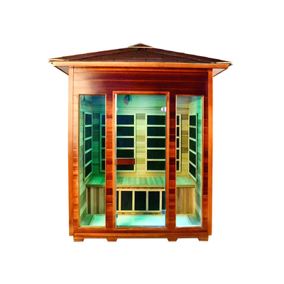 Taille rouge de personne du panneau 4 de carbone de pièce de sauna de Cedar Far Infrared Outdoor Dry