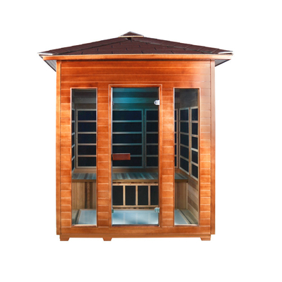 Taille rouge de personne du panneau 4 de carbone de pièce de sauna de Cedar Far Infrared Outdoor Dry