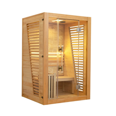 Traditionnel d'intérieur de vapeur du sauna 2 de taille en bois de personne