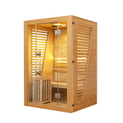 Traditionnel d'intérieur de vapeur du sauna 2 de taille en bois de personne