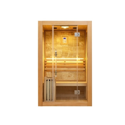 Traditionnel d'intérieur de vapeur du sauna 2 de taille en bois de personne