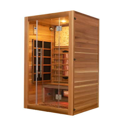 taille infrarouge en bois solide de 2 personnes de pièce du sauna 1750W