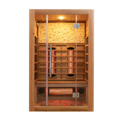 taille infrarouge en bois solide de 2 personnes de pièce du sauna 1750W