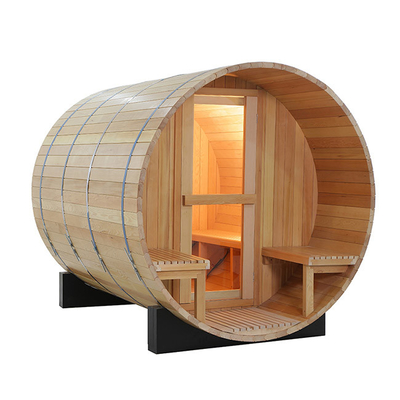 Réchauffe la pièce extérieure en bois solide rapide de sauna de baril 6 - 8 la personne 6000W