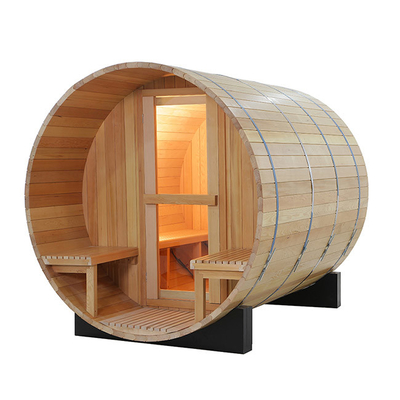 Réchauffe la pièce extérieure en bois solide rapide de sauna de baril 6 - 8 la personne 6000W