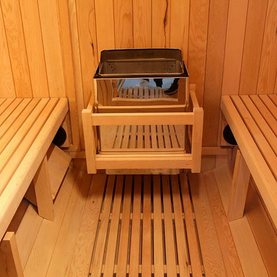 Réchauffe la pièce extérieure en bois solide rapide de sauna de baril 6 - 8 la personne 6000W