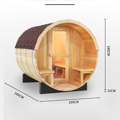 Sauna en bois extérieur énormement efficace de baril avec l'OEM de fourneau de sauna acceptable
