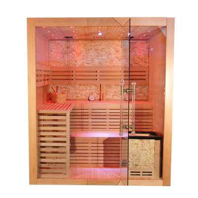 Bain de vapeur à la maison en bois de sauna de cigûe 4 - personne 5 avec l'appareil de chauffage du fourneau 6kw