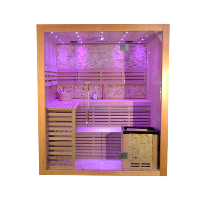 Bain de vapeur à la maison en bois de sauna de cigûe 4 - personne 5 avec l'appareil de chauffage du fourneau 6kw