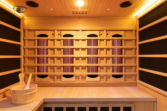 OEM combiné infrarouge multi de bain de vapeur de sauna en bois solide de personnes acceptable