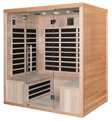 Pièce infrarouge rouge de sauna de Cedar Wood Carbon Panel Far pour la personne de la maison 4