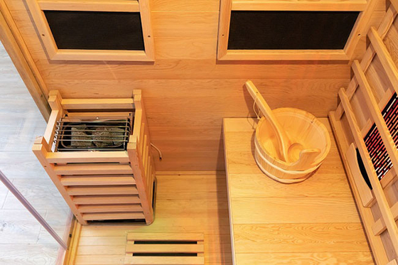 Doubles infrarouge de système et pièce de sauna en bois de vapeur pour l'usage de famille