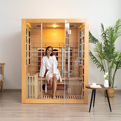 Doubles infrarouge de système et pièce de sauna en bois de vapeur pour l'usage de famille