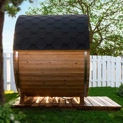 Pièce rouge de Cedar Dark Glass Outdoor Sauna pour la personne 6