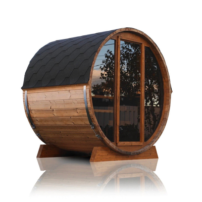 Pièce rouge de Cedar Dark Glass Outdoor Sauna pour la personne 6
