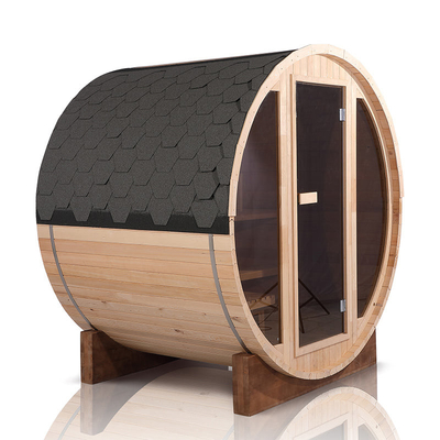 Pièce rouge de Cedar Dark Glass Outdoor Sauna pour la personne 6