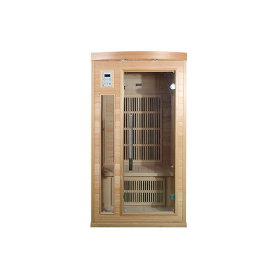 Pièce infrarouge lointaine en bois de sauna de cigûe d'intérieur pour 1 personne