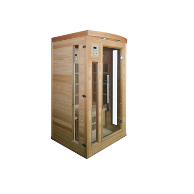 Pièce infrarouge lointaine en bois de sauna de cigûe d'intérieur pour 1 personne