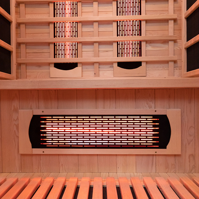 Sauna sec infrarouge extérieur en bois solide de 2 personnes avec les bardeaux imperméables