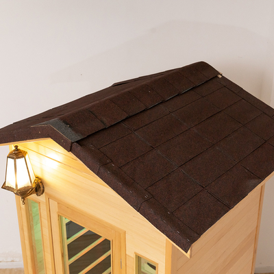 Sauna sec infrarouge extérieur en bois solide de 2 personnes avec les bardeaux imperméables
