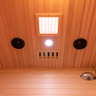 Sauna sec infrarouge extérieur en bois solide de 2 personnes avec les bardeaux imperméables