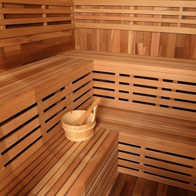 Pièce rouge du Canada Cedar Wooden Cube Steam Sauna pour la personne 8