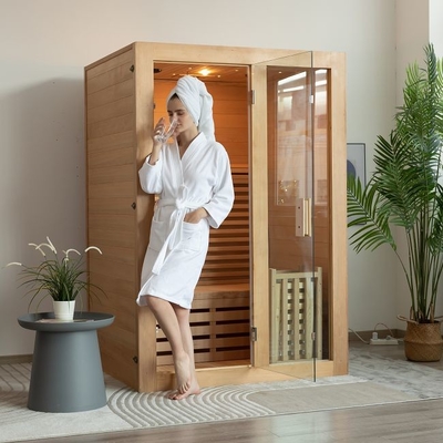 Personnes d'intérieur d'OEM les 2 classent la pièce en bois de sauna de vapeur avec le fourneau 3KW