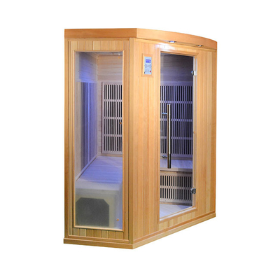 Sauna infrarouge lointain d'intérieur en bois faisant le coin de personne de la maison de conception 3 - 4 avec le bas EMF