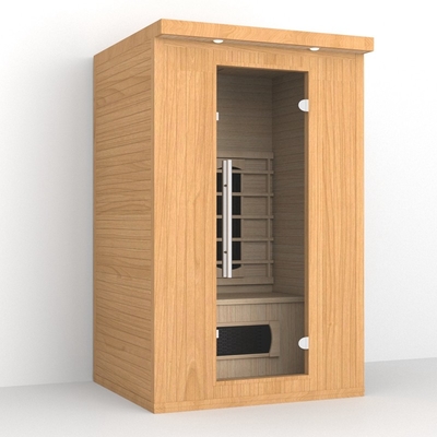 Emf infrarouge lointain 1750W de pièce de sauna de personne en bois de la cigûe 2 bas