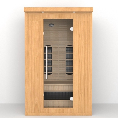 Emf infrarouge lointain 1750W de pièce de sauna de personne en bois de la cigûe 2 bas