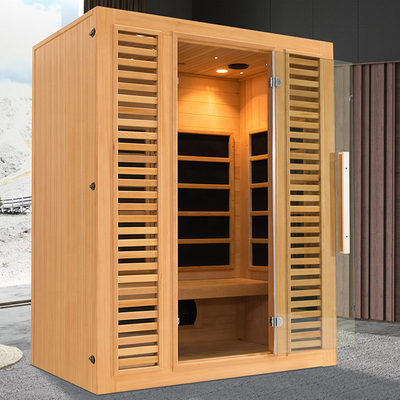 Pièce sèche loin infrarouge d'intérieur de sauna en bois de cigûe de 3 personnes avec l'oxygène Ionizer