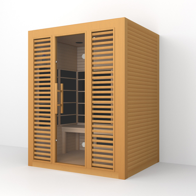 Pièce sèche loin infrarouge d'intérieur de sauna en bois de cigûe de 3 personnes avec l'oxygène Ionizer